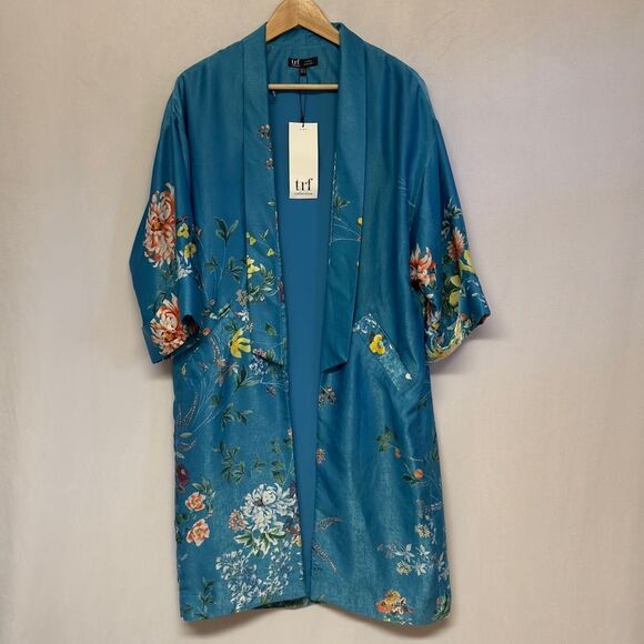 Zara Other - Zara Trf Collection Blue Kimono‎ Women's Medium NWT